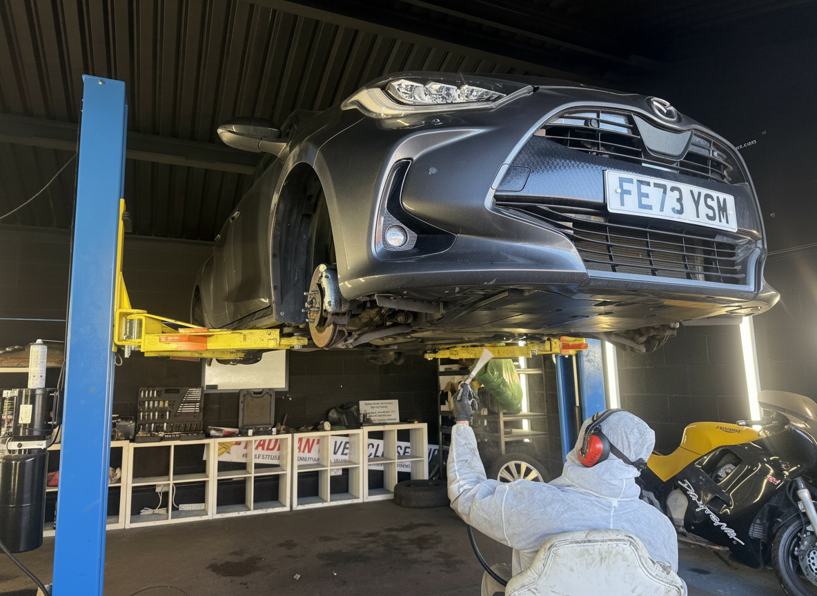 Lanoguard underbody treatment – chassis rail protection
