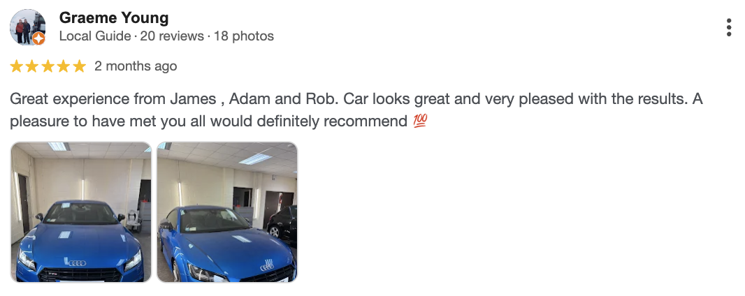 Vehicle detailed for Graeme Young